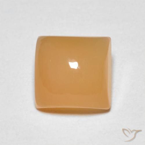 1.18ct Natural Golden Tangerine Moonstone, Square, Transparent
