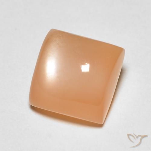 2.22 ct Orange Moonstone Stone, Natural Moonstone in Square Cabochon Shape for Sale
