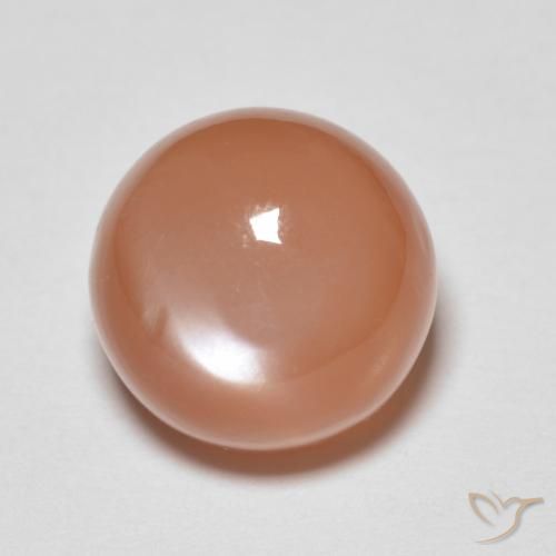 5.46ct Natural Peach Orange Moonstone, Round, Translucent