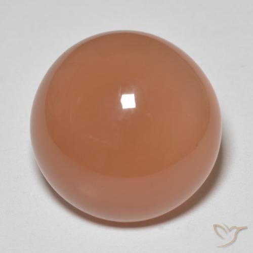 14.3 ct Orange Moonstone, 16.1 mm Round Cut From India, Photo A