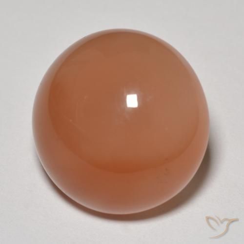 14.30 ct Orange Moonstone Stone, Natural Moonstone in Round Cabochon Shape for Sale