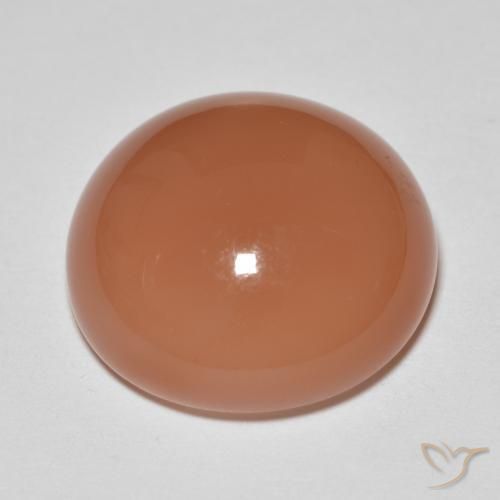 Moonstone Gemstone in 16 mm (calibrated) Size for Sale, Moonstone Stone in Cantaloupe Orange Color
