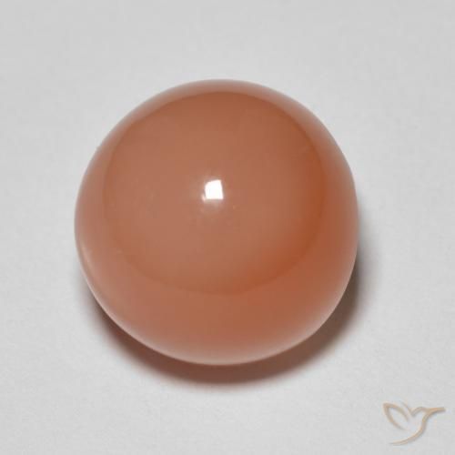 5.35 ct Orange Moonstone Stone, Natural Moonstone in Round Cabochon Shape for Sale