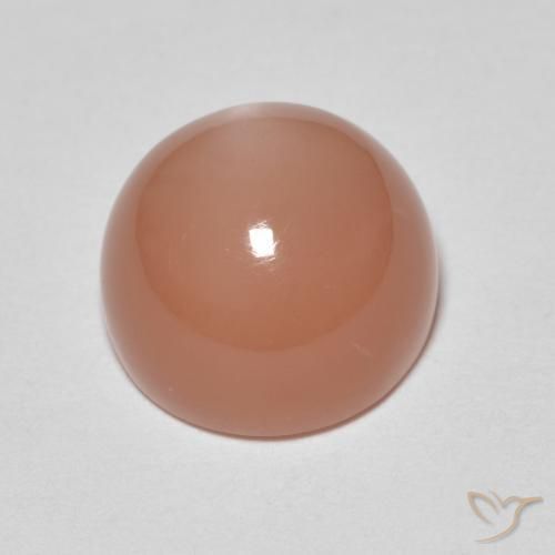 Moonstone Gemstone in 10 mm (calibrated) Size for Sale, Moonstone Stone in Light Reddish Orange Color