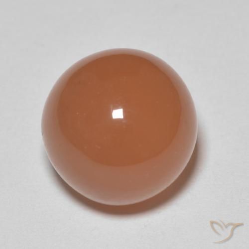 5.21ct Natural Reddish Orange Moonstone, Round, Translucent