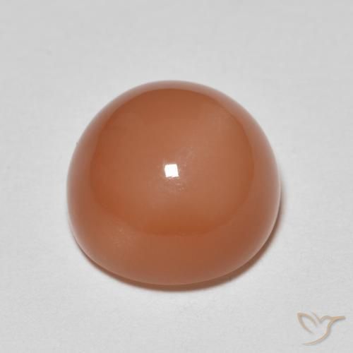 Moonstone Gemstone in 10 mm (calibrated) Size for Sale, Moonstone Stone in Reddish Orange Color
