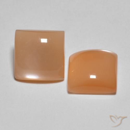 3.15 ctw Golden Moonstone Stones, Natural Moonstone in Square Cabochon Shape for Sale