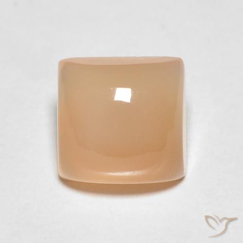 1.30ct Natural Cantaloupe Orange Moonstone, Square, Translucent