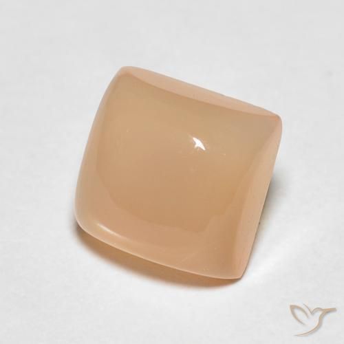 1.30 ct Orange Moonstone Stone, Natural Moonstone in Square Cabochon Shape for Sale