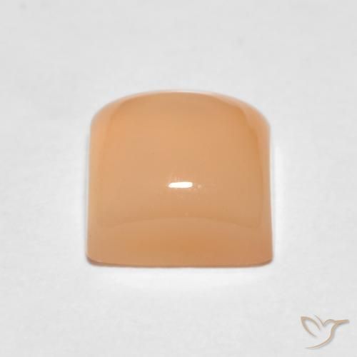 Moonstone Gemstone in 6.3 x 6.1 mm Size for Sale, Moonstone Stone in Cantaloupe Orange Color
