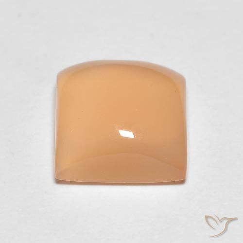 Moonstone Gemstone in 7 x 7 mm (calibrated) Size for Sale, Moonstone Stone in Cantaloupe Orange Color