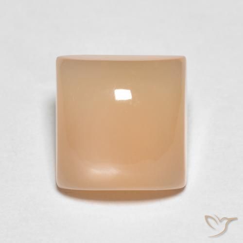 2.14ct Natural Cantaloupe Orange Moonstone, Square, Translucent