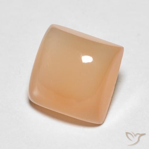 2.14 ct Orange Moonstone Stone, Natural Moonstone in Square Cabochon Shape for Sale