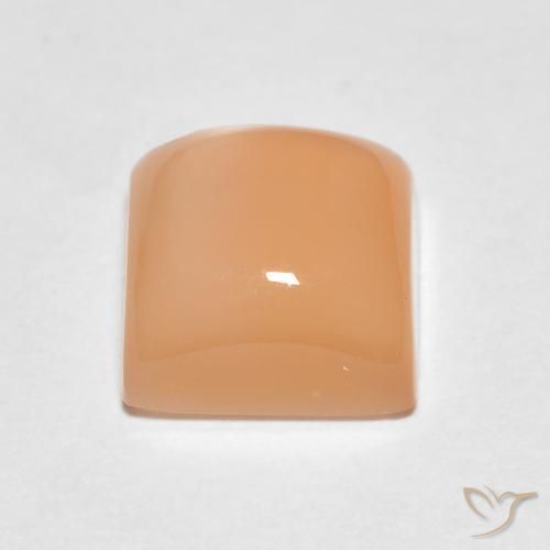 Moonstone Gemstone in 7 x 7 mm (calibrated) Size for Sale, Moonstone Stone in Cantaloupe Orange Color