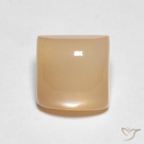 1.35ct Natural Cantaloupe Orange Moonstone, Square, Translucent