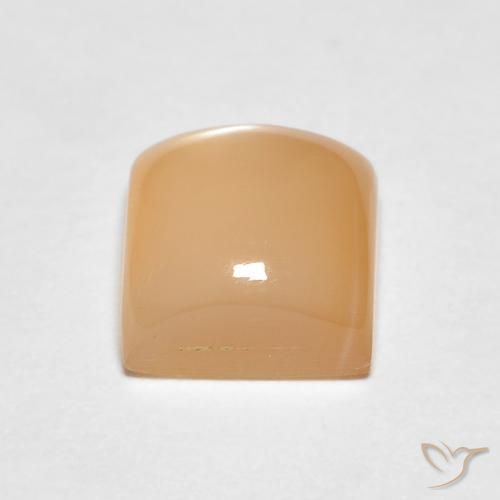 Moonstone Gemstone in 6 x 6 mm (calibrated) Size for Sale, Moonstone Stone in Cantaloupe Orange Color