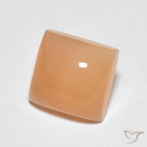 1.74 ct Orange Moonstone Stone, Natural Moonstone in Square Cabochon Shape for Sale