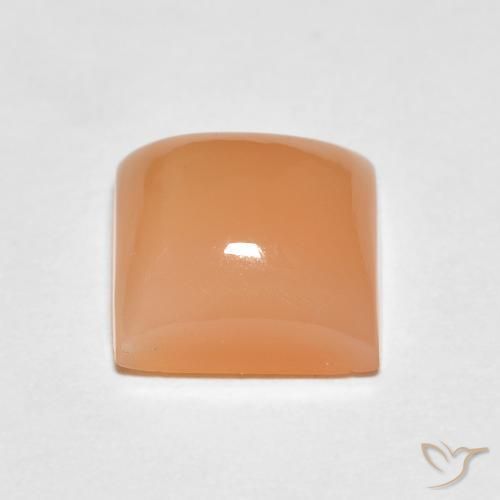 Moonstone Gemstone in 7 x 7 mm (calibrated) Size for Sale, Moonstone Stone in Peach Orange Color