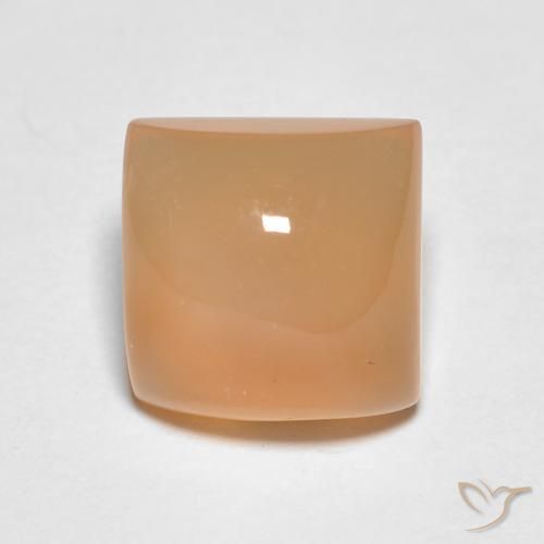 2.13ct Natural Peach Orange Moonstone, Square, Translucent