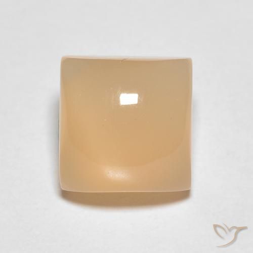 1.75ct Natural Medium Orange Moonstone, Square, Translucent