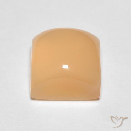 Moonstone Gemstone in 6.3 x 6.2 mm Size for Sale, Moonstone Stone in Medium Orange Color