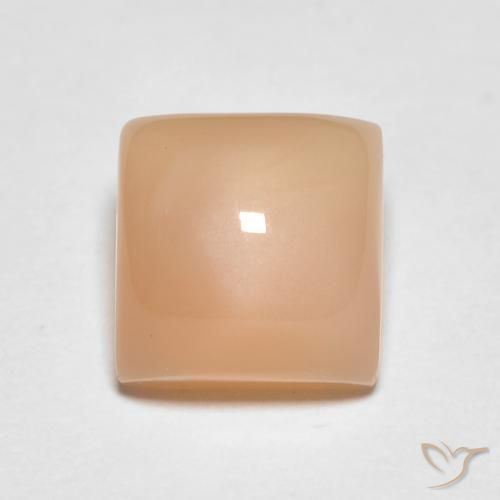 2.28ct Natural Medium Orange Moonstone, Square, Translucent