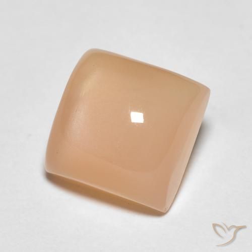 2.28 ct Orange Moonstone Stone, Natural Moonstone in Square Cabochon Shape for Sale