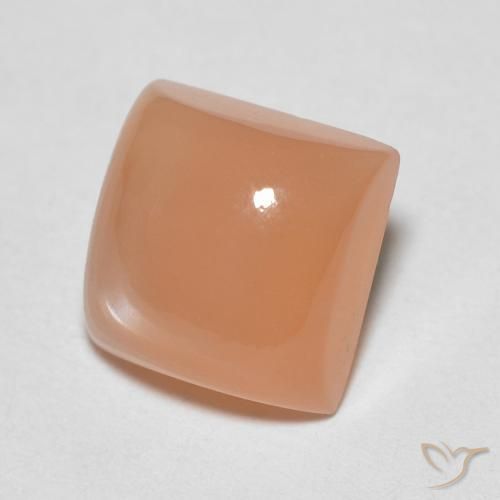2.06 ct Orange Moonstone Stone, Natural Moonstone in Square Cabochon Shape for Sale