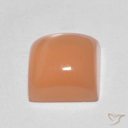 Moonstone Gemstone in 7 x 7 mm (calibrated) Size for Sale, Moonstone Stone in Cantaloupe Orange Color