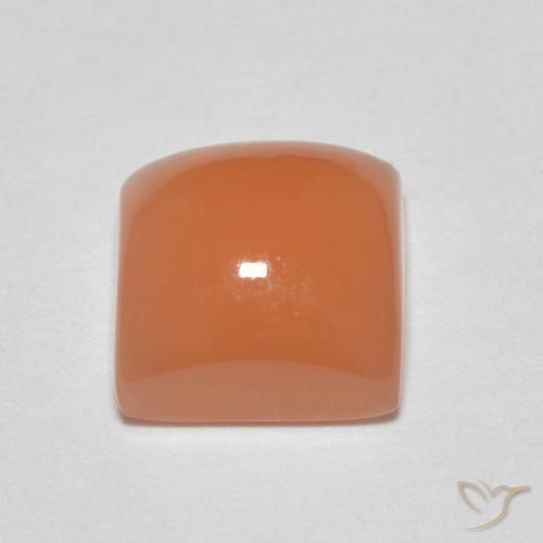 Moonstone Gemstone in 7 x 7 mm (calibrated) Size for Sale, Moonstone Stone in Peach Orange Color