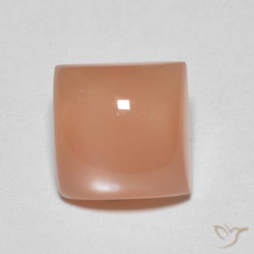 1,85 ct orangefarbener Mondstein, 6,9 x 6,8 mm quadratischer Schliff aus Indien, Photo A