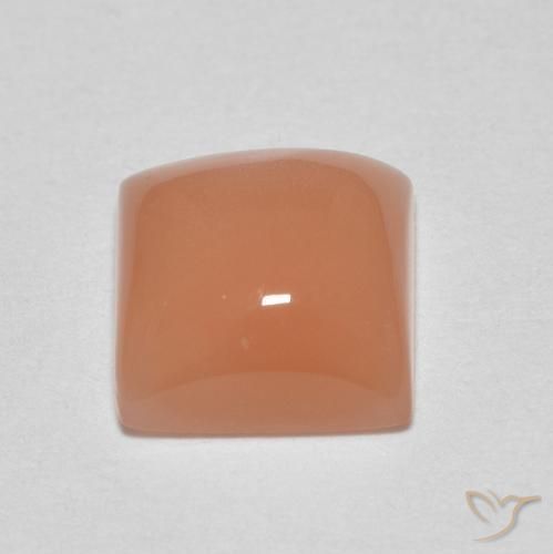 Moonstone Gemstone in 7 x 7 mm (calibrated) Size for Sale, Moonstone Stone in Cantaloupe Orange Color