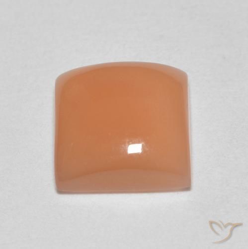 Moonstone Gemstone in 7 x 7 mm (calibrated) Size for Sale, Moonstone Stone in Cantaloupe Orange Color