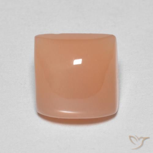 1.81ct Natural Light Peach Orange Moonstone, Square, Translucent