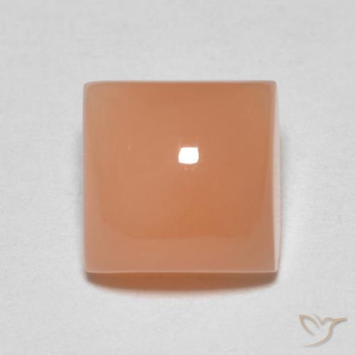 2.09 ct Orange Moonstone Gemstone, Moonstone Gem in Square Cabochon Shape for Sale.
