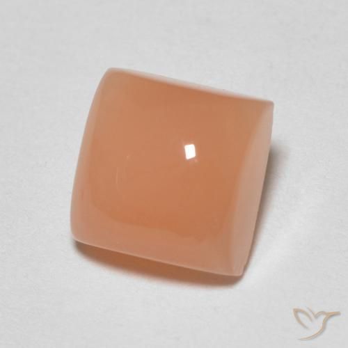 2.09 ct Orange Moonstone Stone, Natural Moonstone in Square Cabochon Shape for Sale