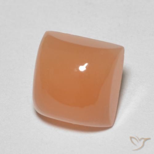 2.11 ct Orange Moonstone Stone, Natural Moonstone in Square Cabochon Shape for Sale