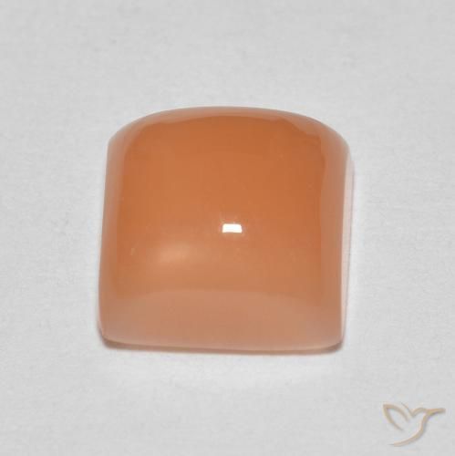 Moonstone Gemstone in 7 x 7 mm (calibrated) Size for Sale, Moonstone Stone in Light Reddish Orange Color