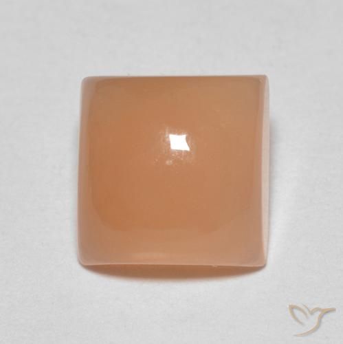 2.01ct Natural Cantaloupe Orange Moonstone, Square, Translucent