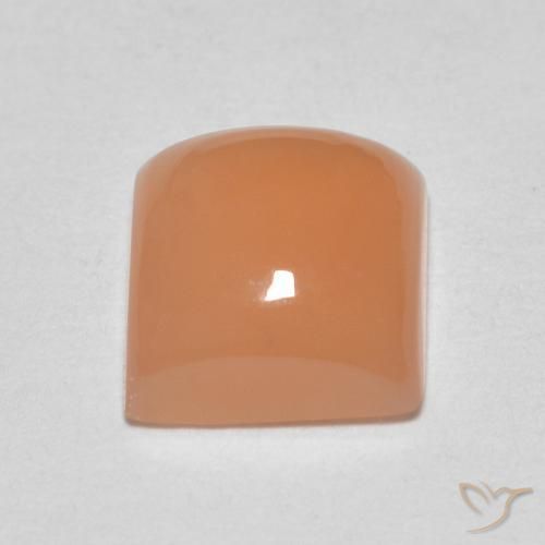 Moonstone Gemstone in 7 x 7 mm (calibrated) Size for Sale, Moonstone Stone in Cantaloupe Orange Color