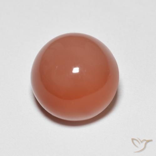 5.13ct Natural Fire Orange Moonstone, Round, Opaque