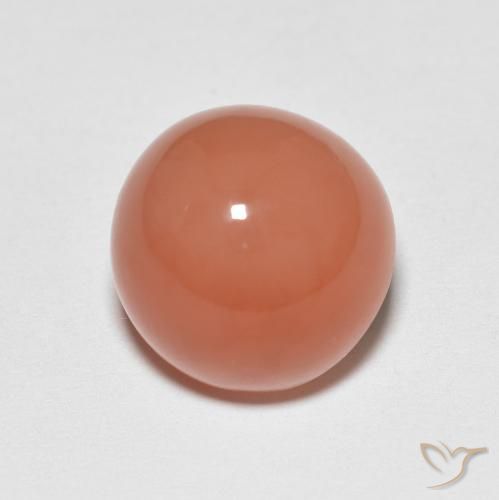 5.53ct Natural Cantaloupe Orange Moonstone, Round, Translucent