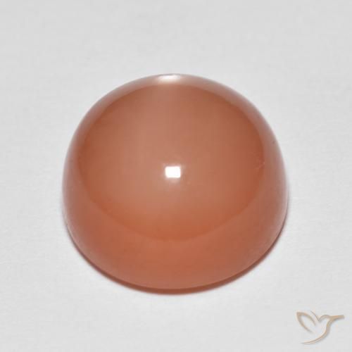 Moonstone Gemstone in 11 mm (calibrated) Size for Sale, Moonstone Stone in Light Reddish Orange Color