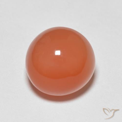 4.85 ct Orange Moonstone, 10.2 mm Round Cut From India, Photo A
