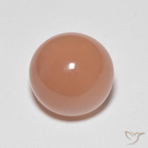 5.37 ct Orange Moonstone Stone, Natural Moonstone in Round Cabochon Shape for Sale