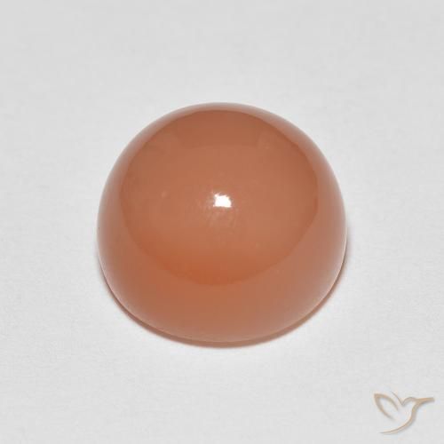 Moonstone Gemstone in 10 mm (calibrated) Size for Sale, Moonstone Stone in Light Reddish Orange Color