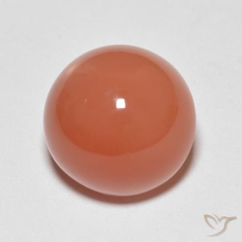 6.80 ct Orange Moonstone Stone, Natural Moonstone in Round Cabochon Shape for Sale