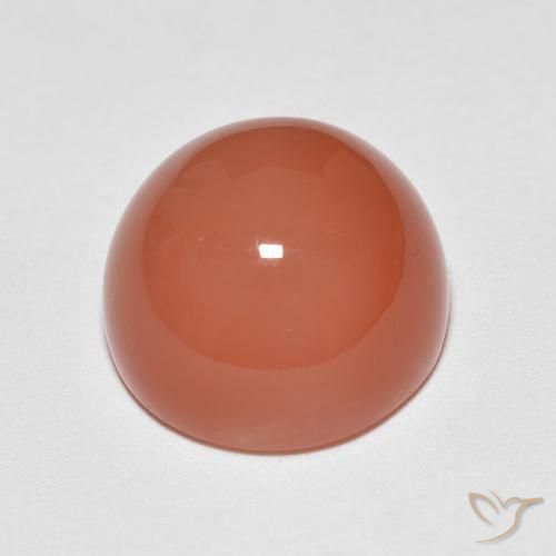 Moonstone Gemstone in 11 mm (calibrated) Size for Sale, Moonstone Stone in Reddish Orange Color