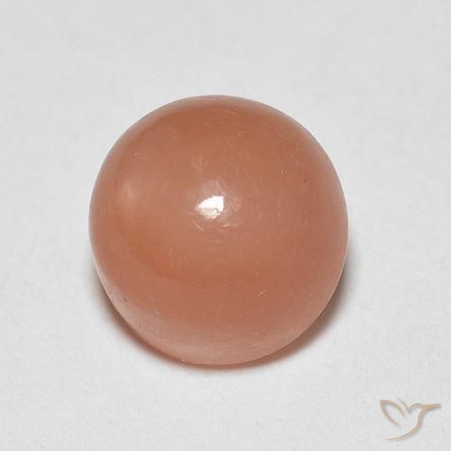 1.30 ct Orange Moonstone Stone, Natural Moonstone in Round Cabochon Shape for Sale