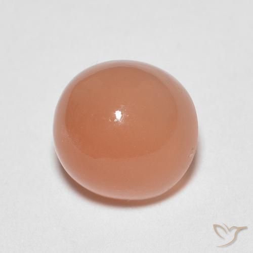 1.23ct Natural Medium Orange Moonstone, Round, Translucent